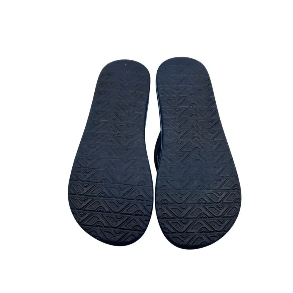 Reef Ahi Thong Flip Flop Sandals Kids Size 6/7 Black Striped